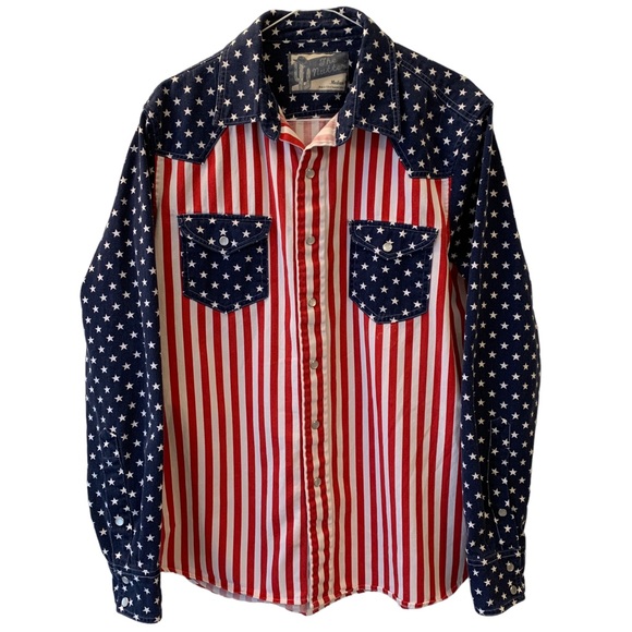 Men's Hot Leathers American Flag Long Sleeve UPF 50+ Dry-Fit Shirt